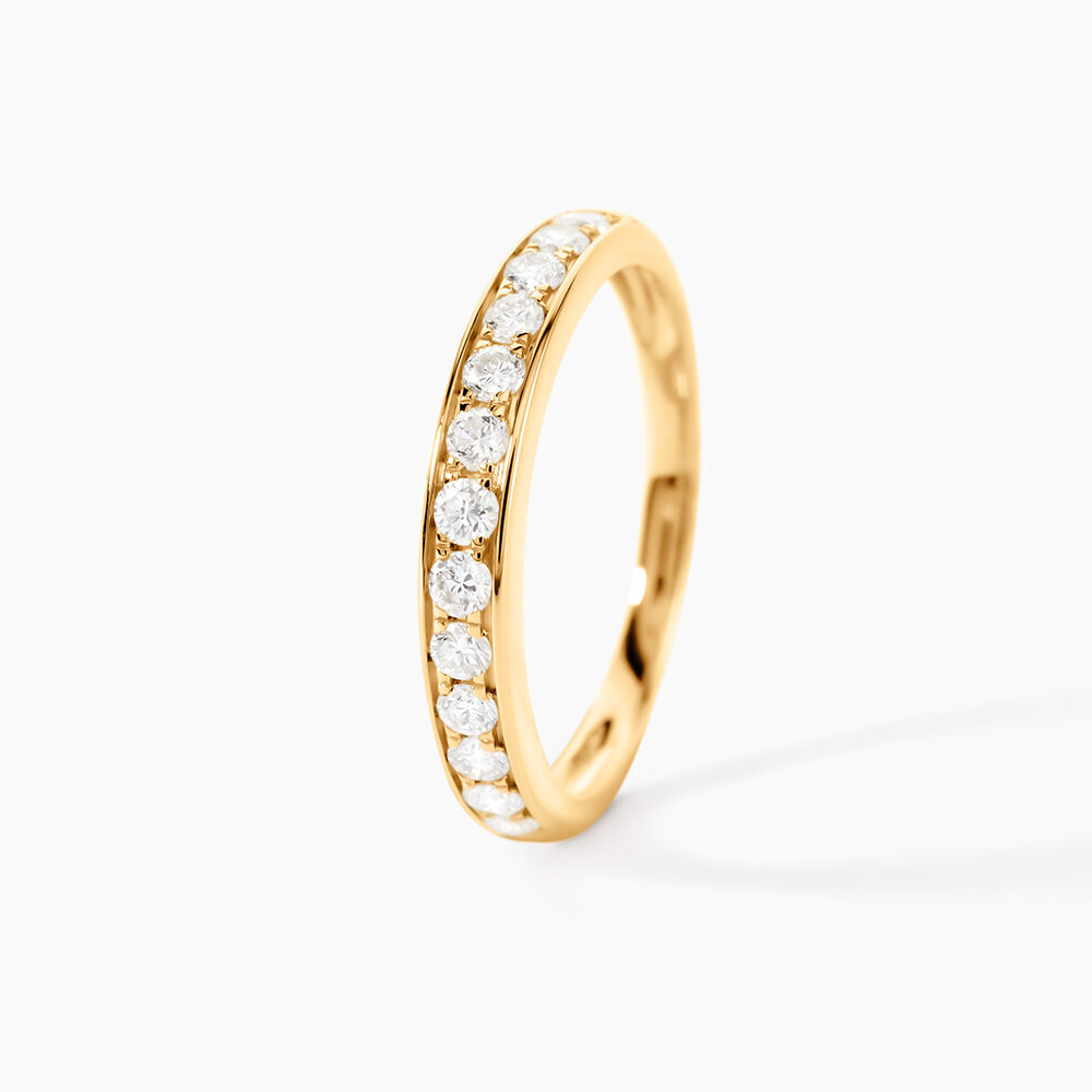 Demi-alliance Or  Jaune  Valentine Diamant Synthetique - Parures de mariage Femme | Marc Orian