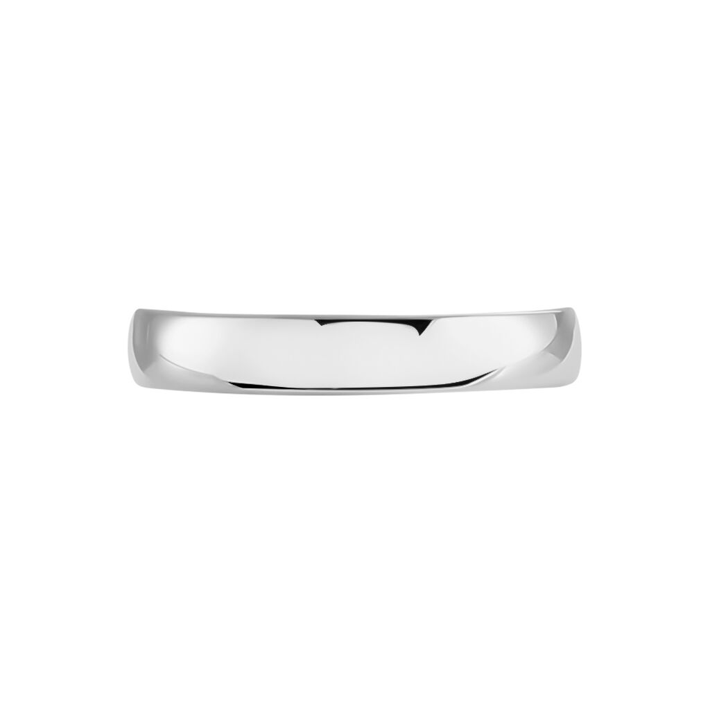 Alliance Sirona Demi Jonc Confort Or Blanc - Alliances Famille | Marc Orian