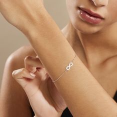 Bracelet Maryeme Infini Selectra Or Blanc - Bracelets chaînes Femme | Marc Orian