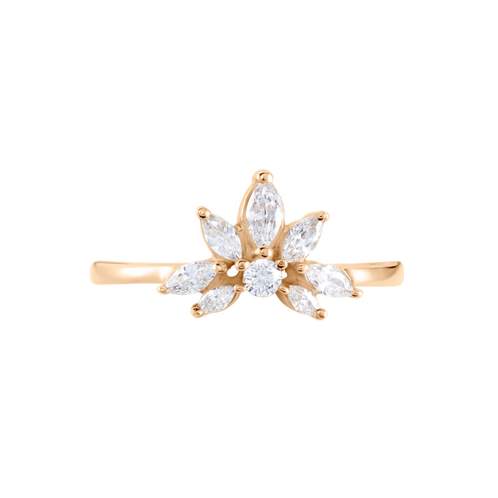 Bague Davena Argent Rose Oxyde De Zirconium - Bijoux fantaisie Femme | Marc Orian
