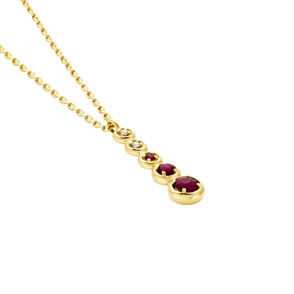 Collier Josephine Or Jaune Rubis - Colliers avec pierres Femme | Marc Orian