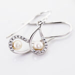 Boucles D'oreilles Pendantes Akiko Argent  Perle De Culture Et Oxyde - Pendantes Femme | Marc Orian