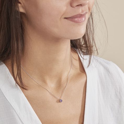 Collier Rio Santa Teresa Argent Blanc Oxyde De Zirconium Violet - Colliers Femme | Marc Orian