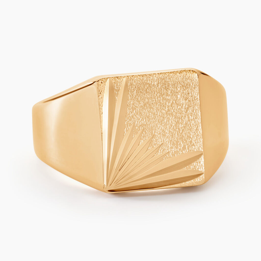 Chevalière Lionel Plaqué Or Jaune - Chevalières Homme | Marc Orian