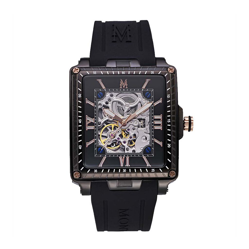 Montre Montignac Square Automatique Noir - Montres automatiques Homme | Marc Orian
