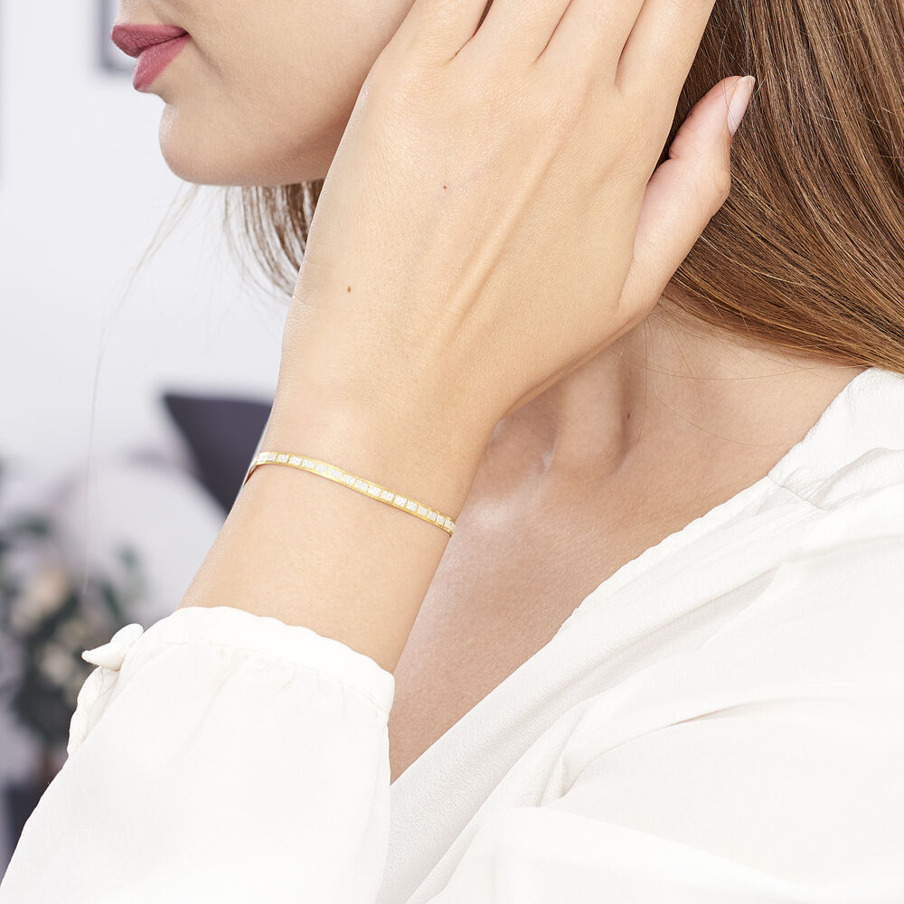 Bracelet Nuriaae Argent Jaune - Bracelets mailles Femme | Marc Orian