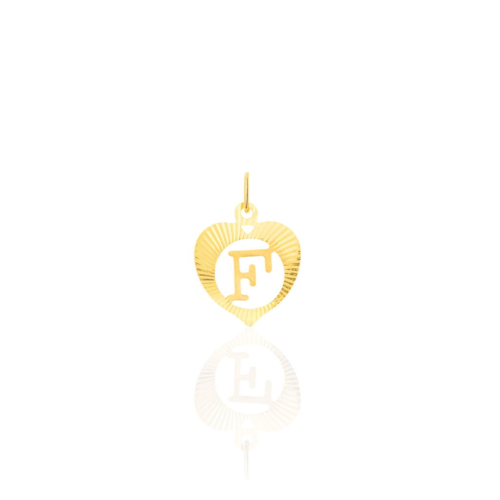 Pendentif Eudocie Coeur Lettre Or Jaune - Pendentifs Famille | Marc Orian