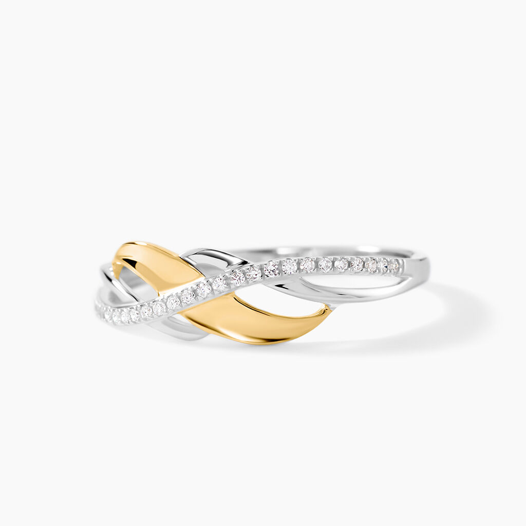 Bague Helene Or Bicolore Diamant - Bagues pierres pr&eacute;cieuses Femme | Marc Orian