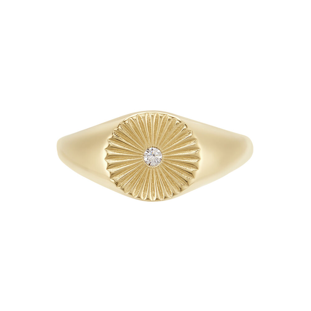 Chevaliere Plaqué Or Cicinus Oxyde De Zirconium - Solitaires Femme | Marc Orian
