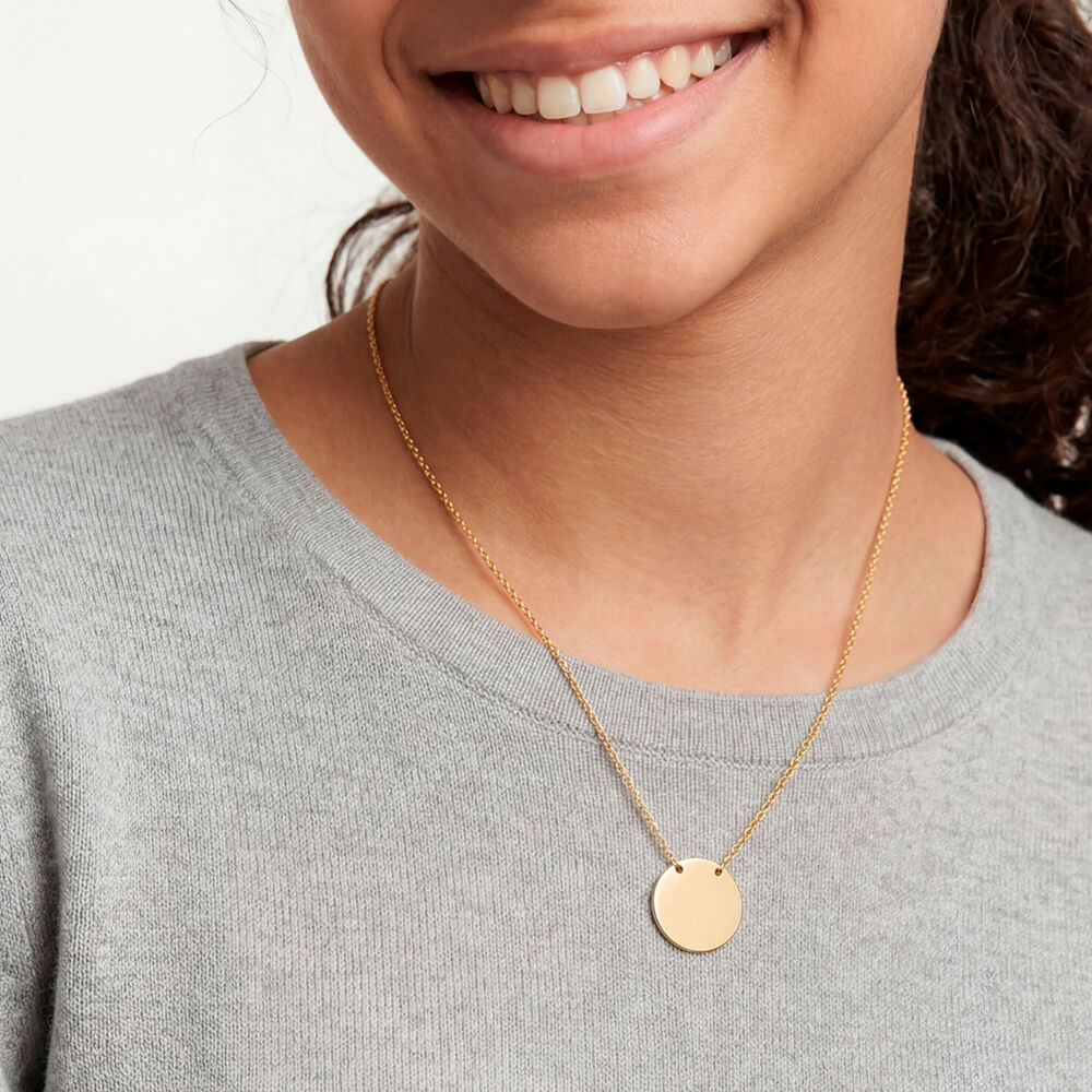Collier Leana Pastille Gravable Or Jaune - Bijoux personnalis&eacute;s Enfant | Marc Orian