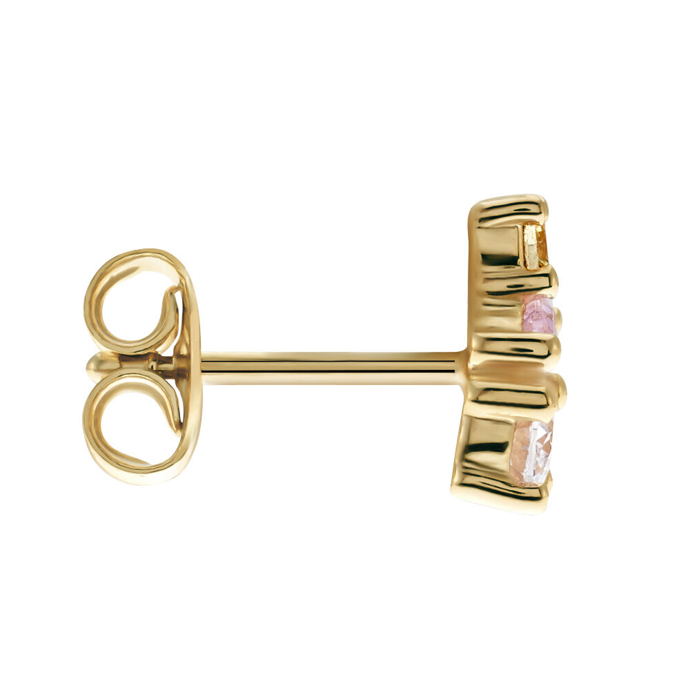 Boucle D'oreille Puce Unitaire Plaqué Or Jaune Miksa Oxydes - Piercings d'oreilles Femme | Marc Orian