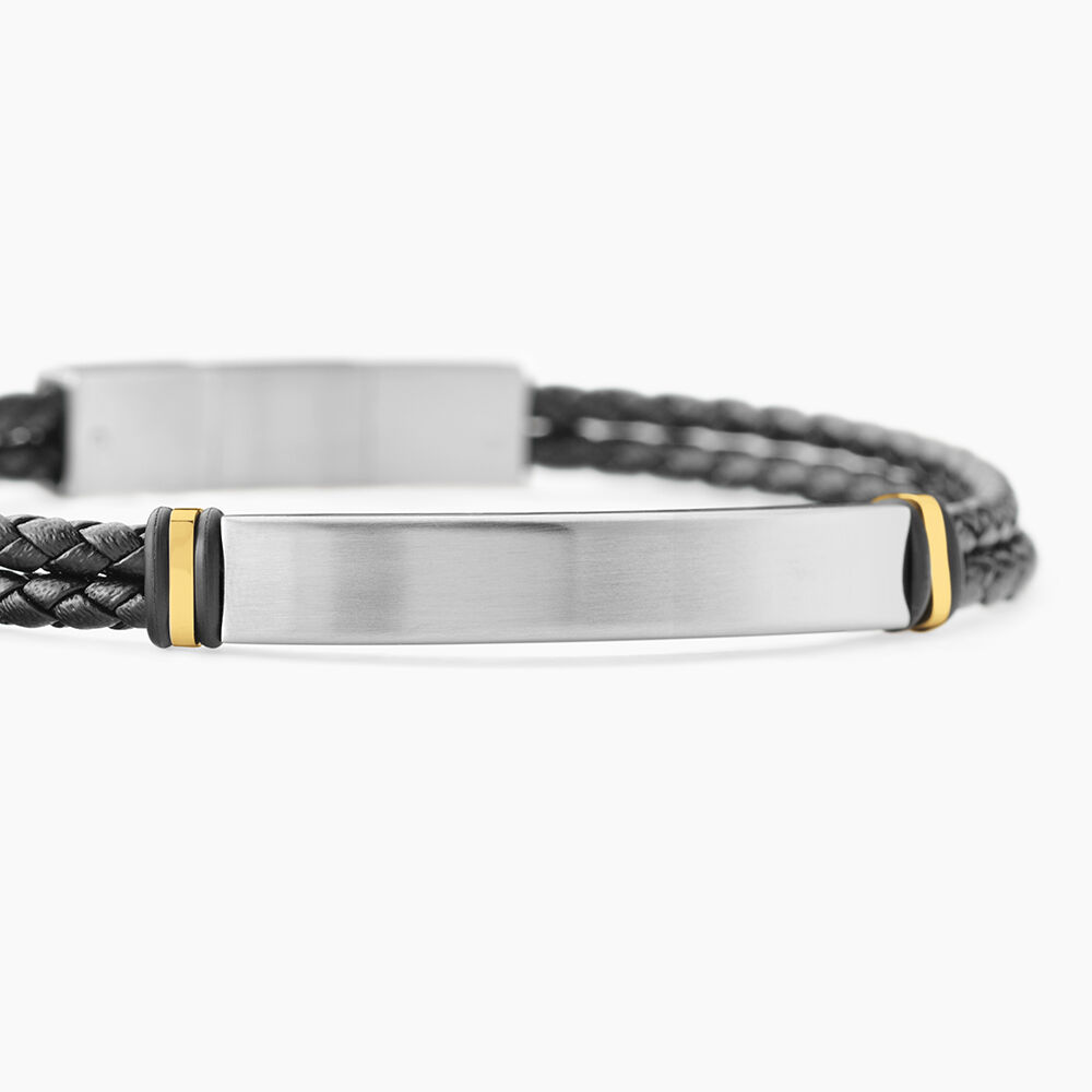 Bracelet Jourdan Cuir De Vache Noir - Bracelets cuir Homme | Marc Orian