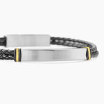 Bracelet Jourdan Cuir De Vache Noir - Bracelets cuir Homme | Marc Orian