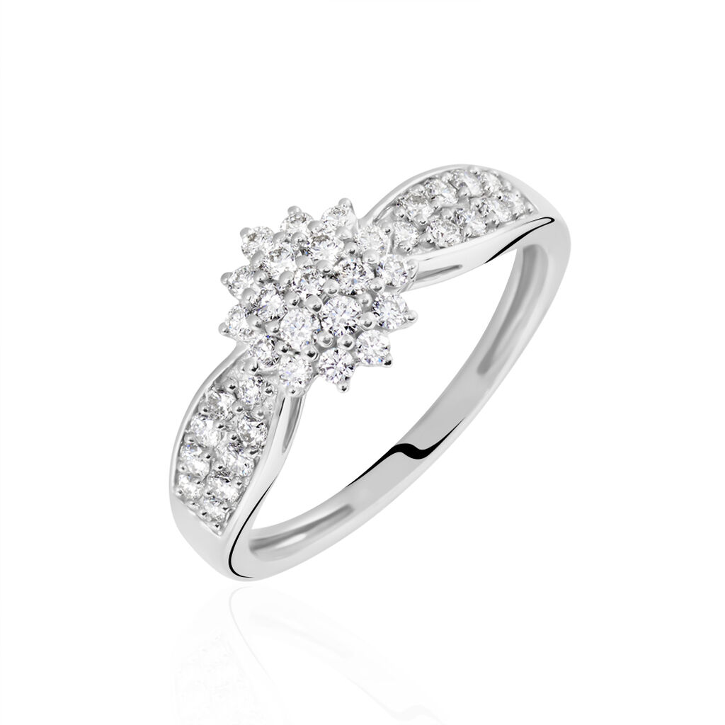 Bague Chouvia Or Blanc Diamant Synthétique - Bagues fiançailles Femme | Marc Orian