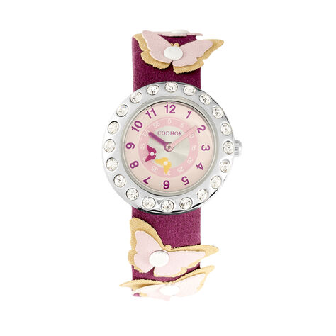 Montre Codhor Kid Papillon Rose - Montres étanches Enfant | Marc Orian