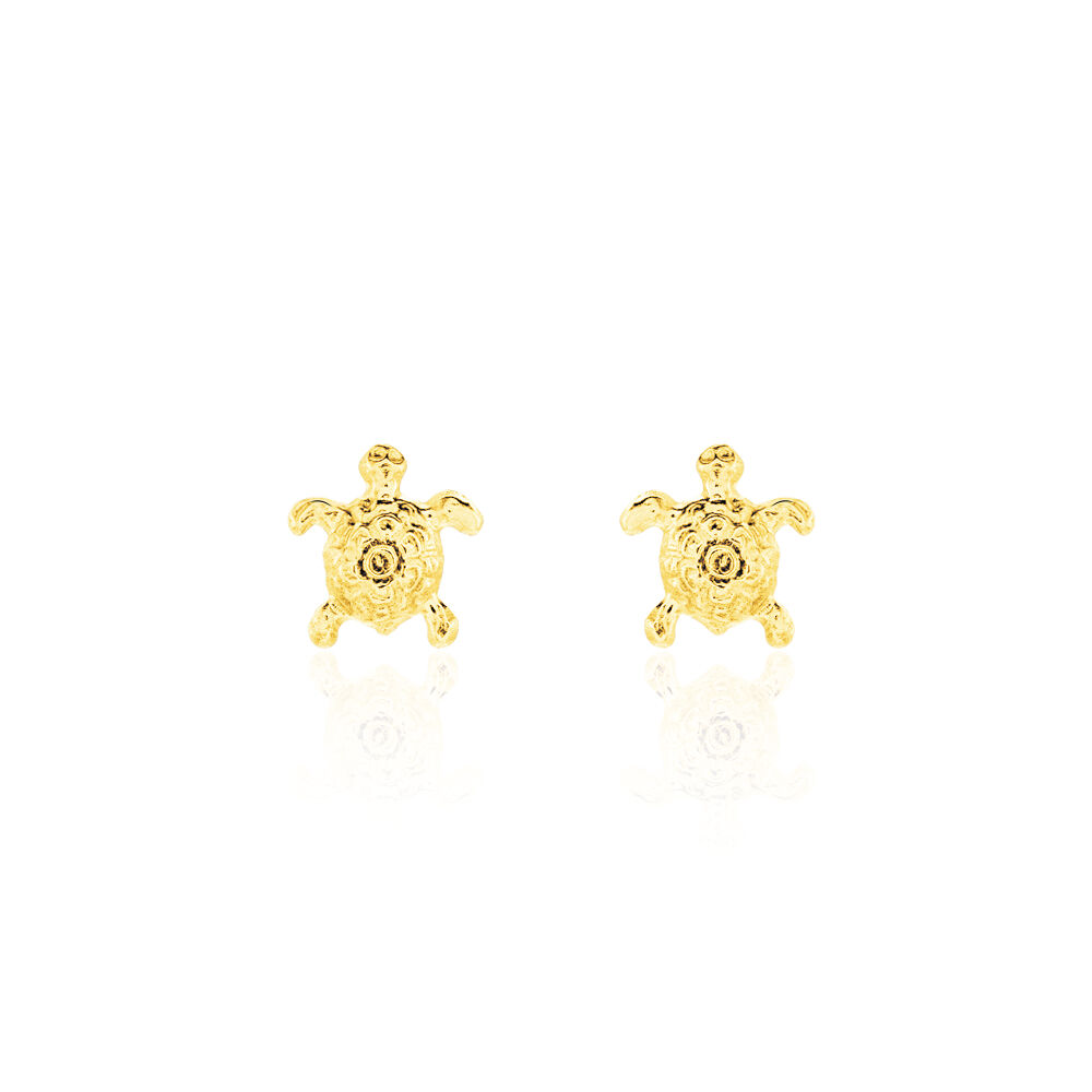 Boucles D'oreilles Puces Almahae Tortue Or Jaune - Puces Famille | Marc Orian