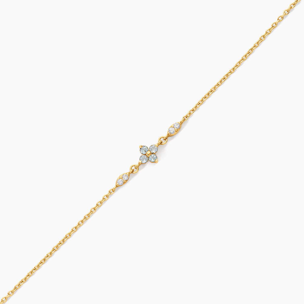 Bracelet Jo&euml;llina Argent Dor&eacute; A L'Or 750/1000 Topaze Oxyde De Zirconium - Bracelets cha&icirc;nes Femme | Marc Orian