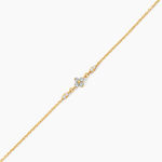 Bracelet Jo&euml;llina Argent Dor&eacute; A L'Or 750/1000 Topaze Oxyde De Zirconium - Bracelets cha&icirc;nes Femme | Marc Orian