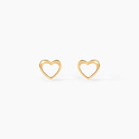 Boucles D'oreilles Puces Anne-maudae Coeurs Or Jaune