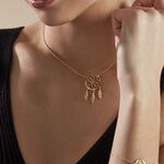 Collier Plaqu&eacute; Or Jaune Attrape R&ecirc;ves Turquoise - Colliers avec pierres Femme | Marc Orian