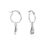 Cr&eacute;oles Salli Argent Blanc Oxyde De Zirconium - Cr&eacute;oles Femme | Marc Orian