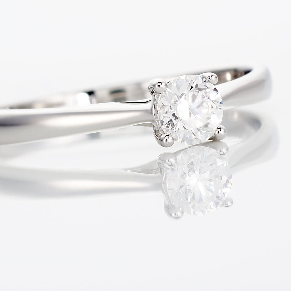 Bague Solitaire Victoria Or Blanc Diamant - Solitaires Femme | Marc Orian