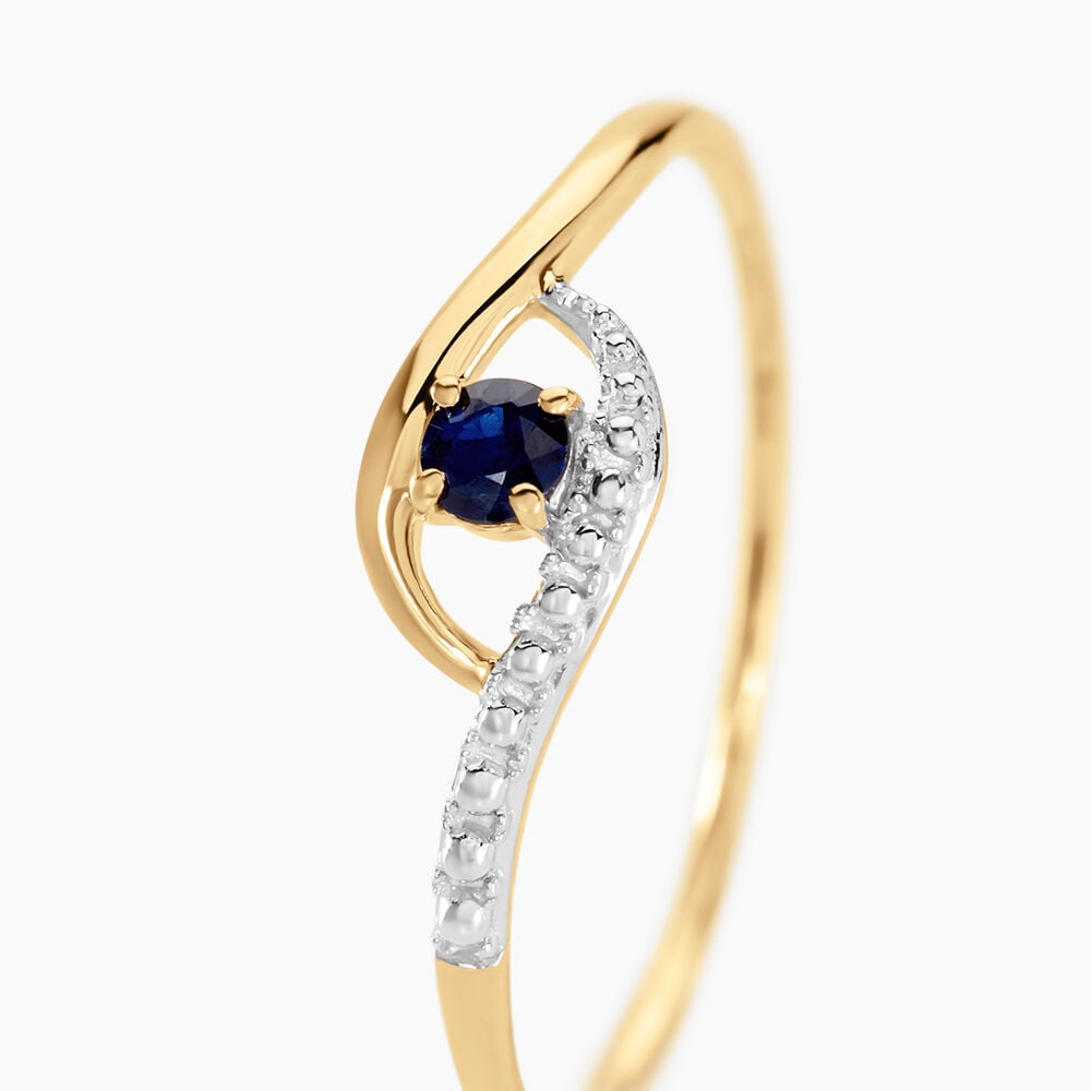 Bague Or Jaune Karmele Saphir - Solitaires Femme | Marc Orian