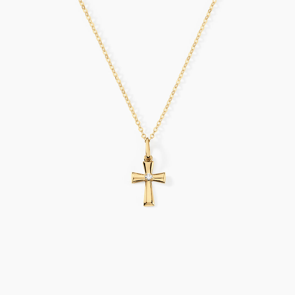 Collier Cobeia Or Jaune Oxyde De Zirconium - Colliers avec pierres Femme | Marc Orian