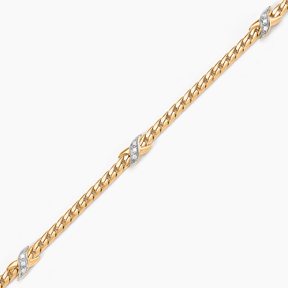 Bracelet Lamyae Plaqu&eacute; Or Jaune Oxyde De Zirconium - Bracelets cha&icirc;nes Femme | Marc Orian