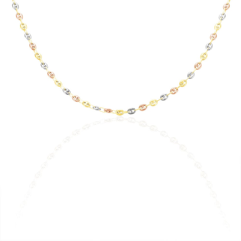 Collier Dami Maille Grain De Cafe Or Tricolore - Chaines Femme | Marc Orian
