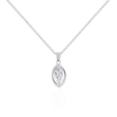 Collier Arone Argent Blanc Oxyde De Zirconium - Colliers avec pierres Femme | Marc Orian
