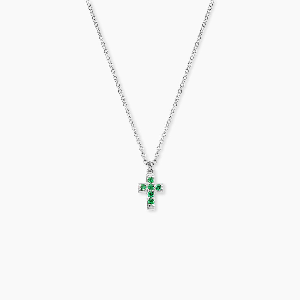 Collier Georgie Argent Blanc Oxyde De Zirconium - Colliers avec pierres Femme | Marc Orian