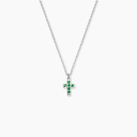 Collier Georgie Argent Blanc Oxyde De Zirconium - Colliers avec pierres Femme | Marc Orian