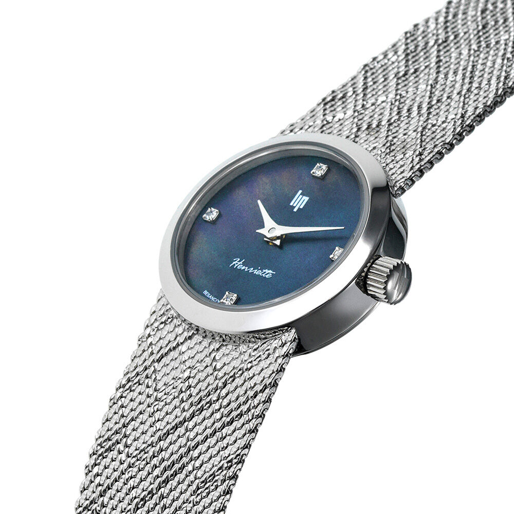 Montre Lip Henriette Diamant Nacre Noire - Montres étanches Femme | Marc Orian