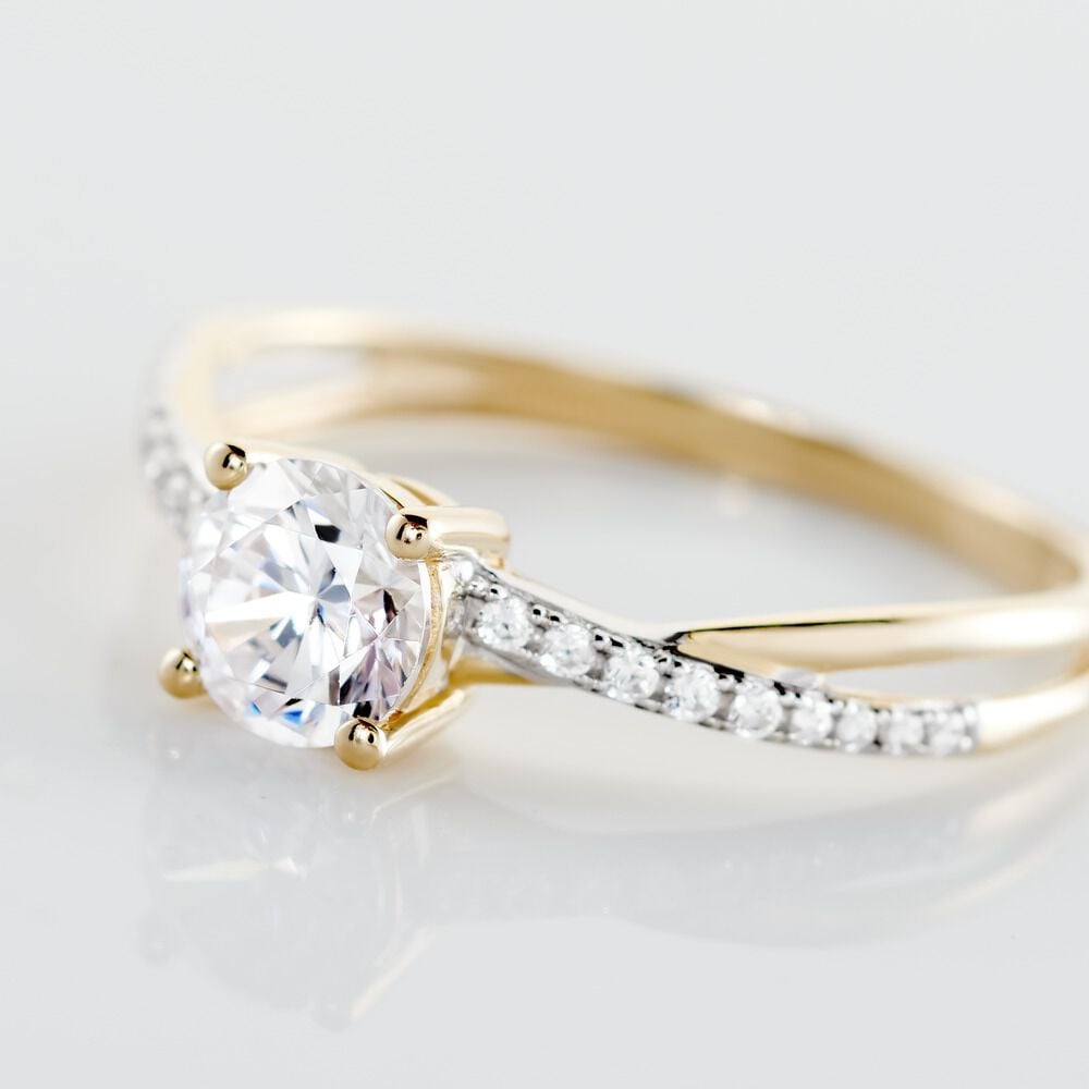 Bague Dana Or Jaune Oxyde De Zirconium - Solitaires Femme | Marc Orian