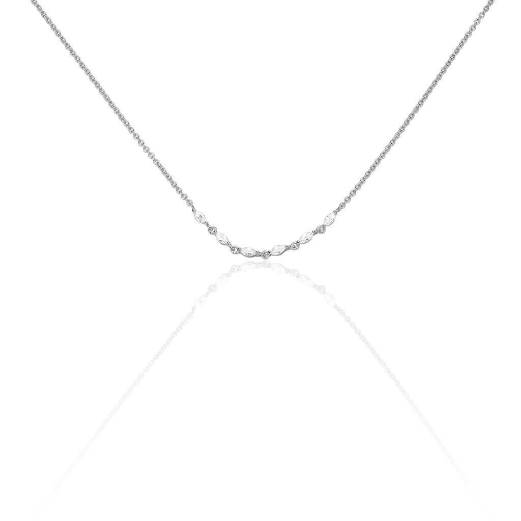 Collier Saphir Argent Blanc Oxyde De Zirconium - Colliers avec pierres Femme | Marc Orian