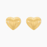 Boucles D'oreilles Puces Nolene Acier Jaune - Puces Femme | Marc Orian