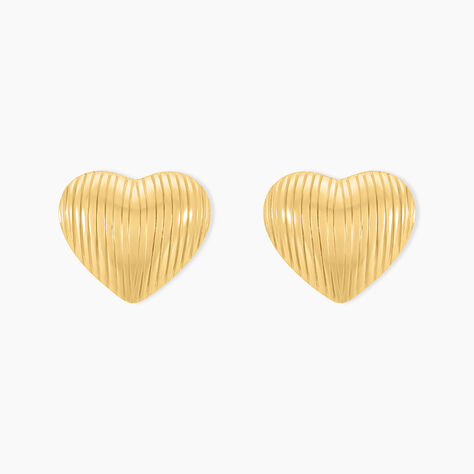 Boucles D'oreilles Puces Nolene Acier Jaune - Puces Femme | Marc Orian