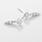 Boucles D'oreilles Puces Bormana Argent Blanc Oxyde De Zirconium - Puces Femme | Marc Orian