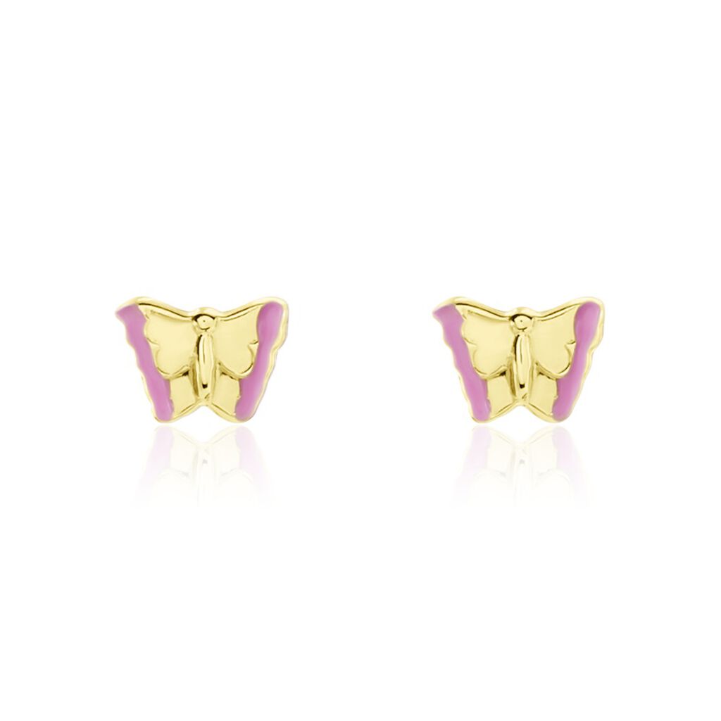 Boucles D'oreilles Puces Bartholomée Papillon Or Jaune - Puces Femme | Marc Orian
