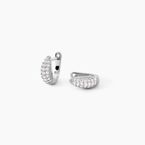 Cr&eacute;oles Madame Argent Blanc Oxyde De Zirconium - Cr&eacute;oles Femme | Marc Orian