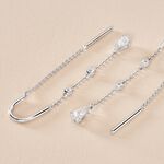 Boucles D'oreilles Pendantes Mascaret Argent Blanc Oxyde De Zirconium - Pendantes Femme | Marc Orian