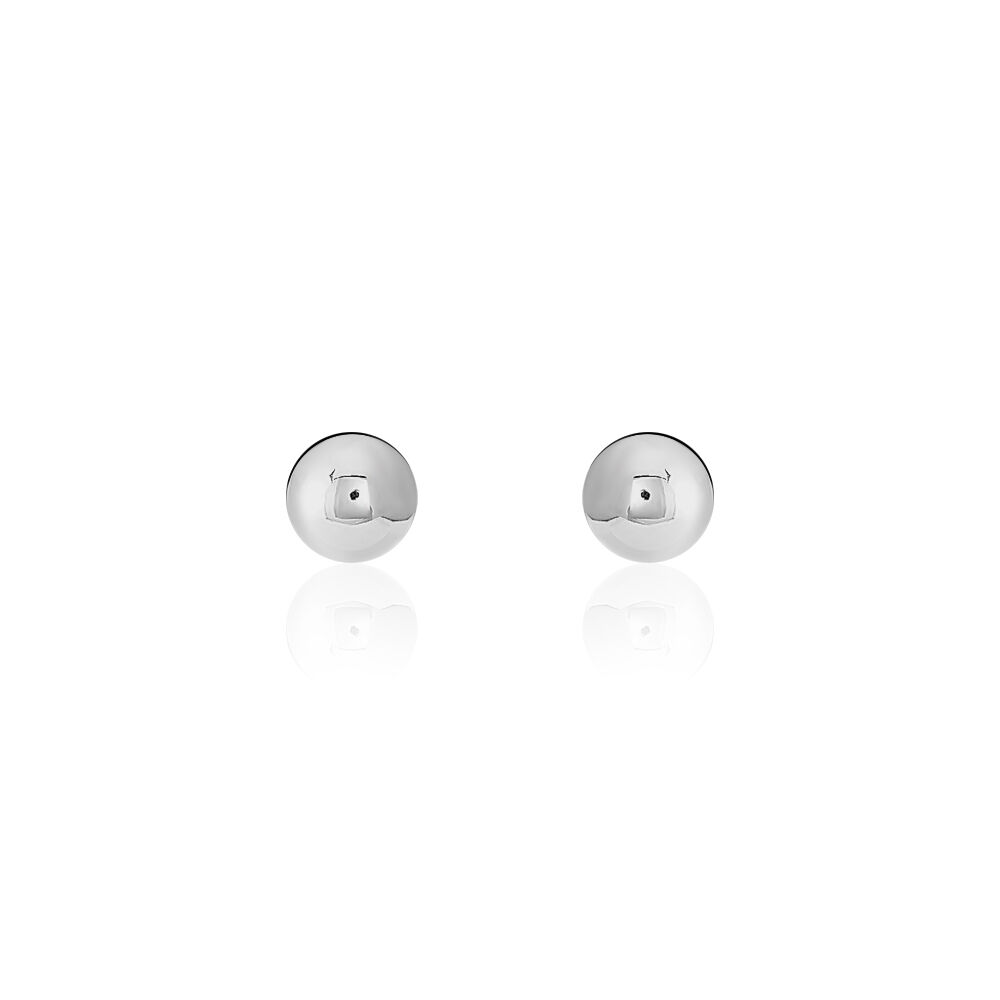 Boucles D'oreilles Puces Fidelia Boule Or Blanc - Puces Femme | Marc Orian