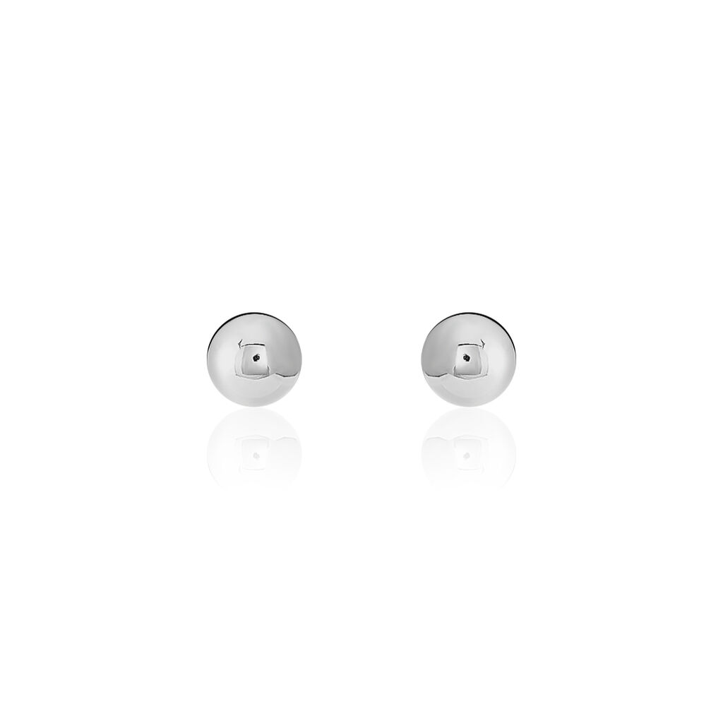 Boucles D'oreilles Puces Fidelia Boule Or Blanc - Puces Femme | Marc Orian