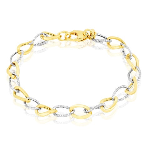 Bracelet Joice Maille Alternée Et Godronne Or Bicolore - Bracelets mailles Femme | Marc Orian