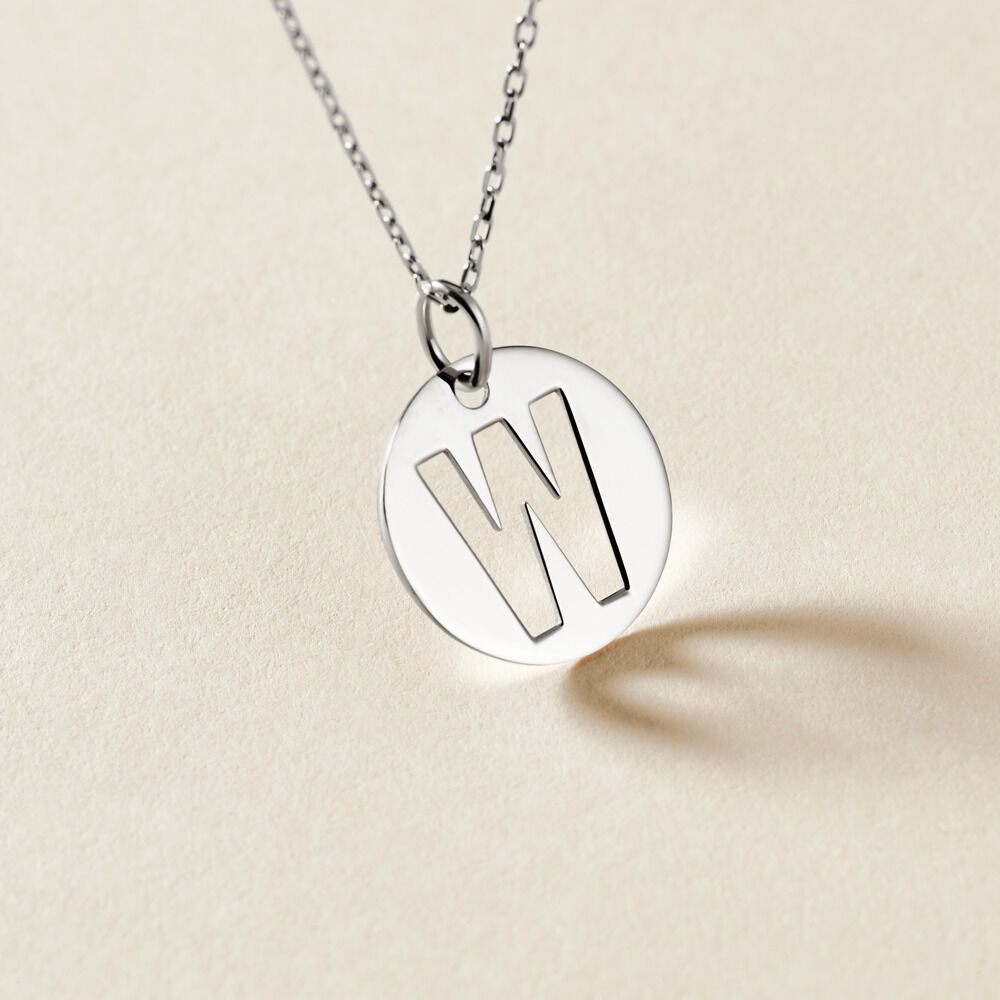 Pendentif Elio W Argent Blanc - Bijoux fantaisie Famille | Marc Orian