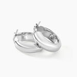 Cr&eacute;oles Oreli Argent Blanc - Cr&eacute;oles Femme | Marc Orian