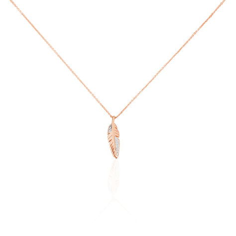 Collier Clodie Or Rose Diamant - Colliers avec pierres Femme | Marc Orian