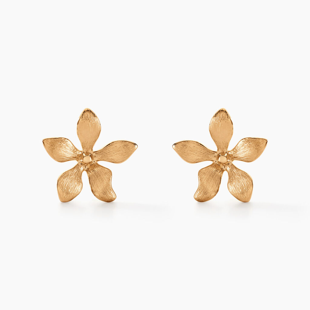 Boucles D'oreilles Puces Zinnia Plaqu&eacute; Or Jaune - Puces Femme | Marc Orian