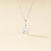 Collier Goutte Or Blanc Oxyde De Zirconium